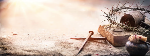 Good Friday image of crown of thorns and nails